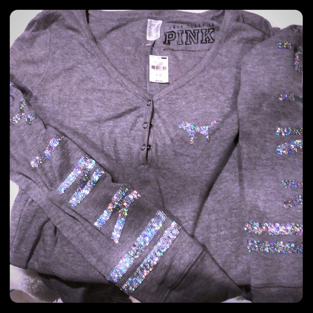 Victoria’s Secret Pink Thermal Glitter Pajama LG